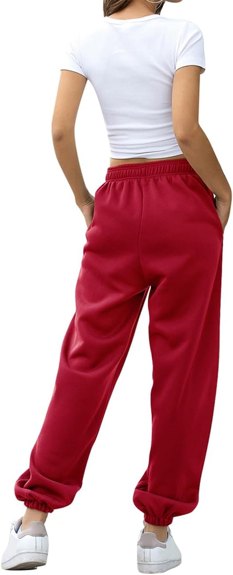 Women'S High Waisted Sweatpants Workout Active Joggers Pants Baggy Lounge Bottoms