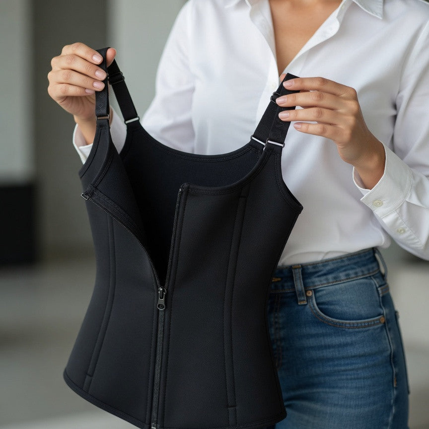 Black Waist Trainer Corset for Shaping Support